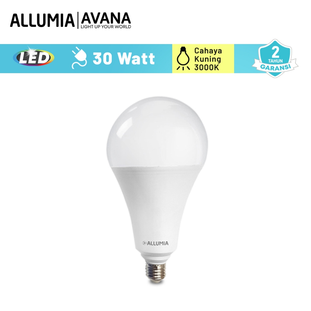 ALLUMIA Bulb Lampu LED 30 Watt Kuning / Warm White 3000K Led Light Bulb Bohlam Led A21