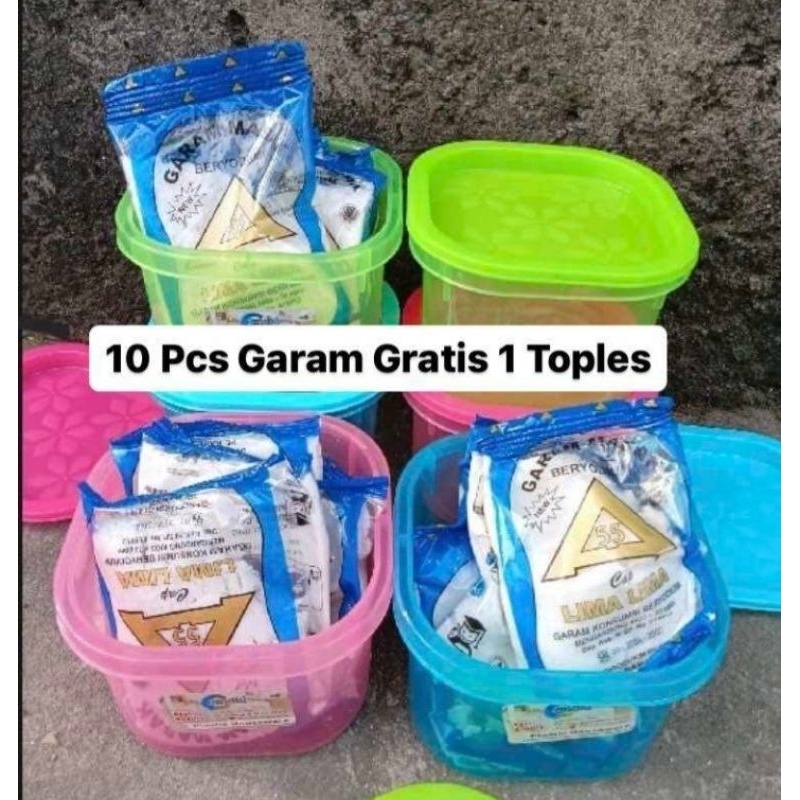 

( Gratis 1 Toples Plastik ) 10 Pcs Garam Halus Beryodium 100gram