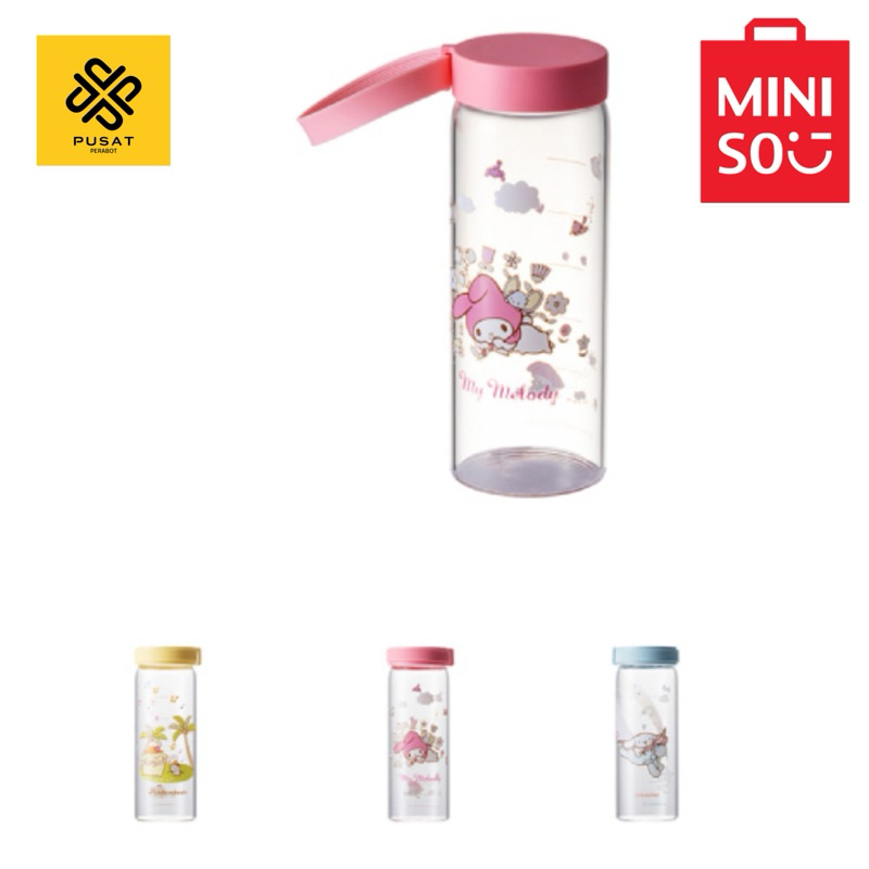 MINISO x Sanrio Botol Minum Sanrio Botol Air Minum Kuromi Cinnamoroll My Melody Hello Kitty Botol Mi