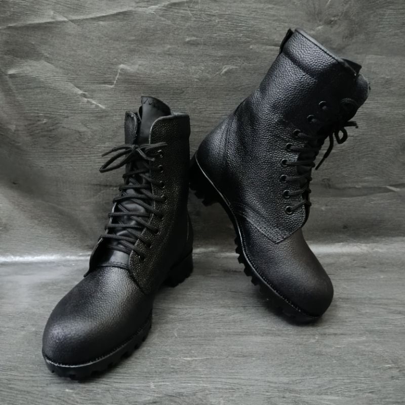 Sepatu PDL Kulit Jeruk POLRI / Sepatu PDL Kulit Jeruk / Sepatu Kulit Jeruk