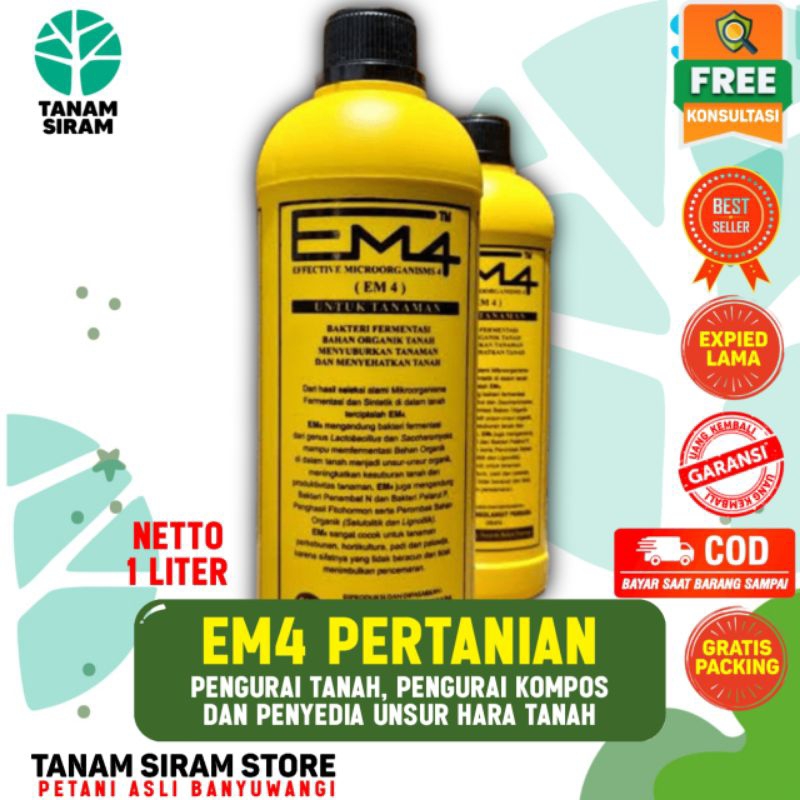 EM4 untuk Pertanian - EM4 KUNING - EM4 ORGANIK - EM4 PENGURAI KOMPOS - EM4 FORMULATOR MICROBA