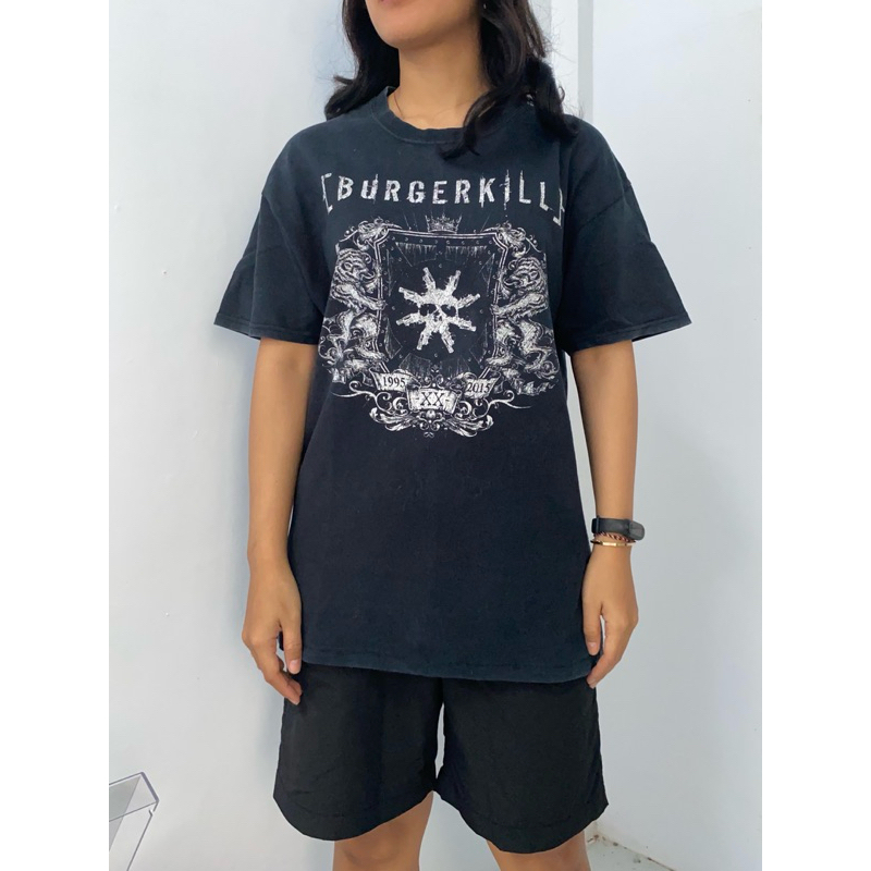 Kaos Band Merchand Burgerkill Blasting Europe Tour 2015 Limited Thirft Second bekas