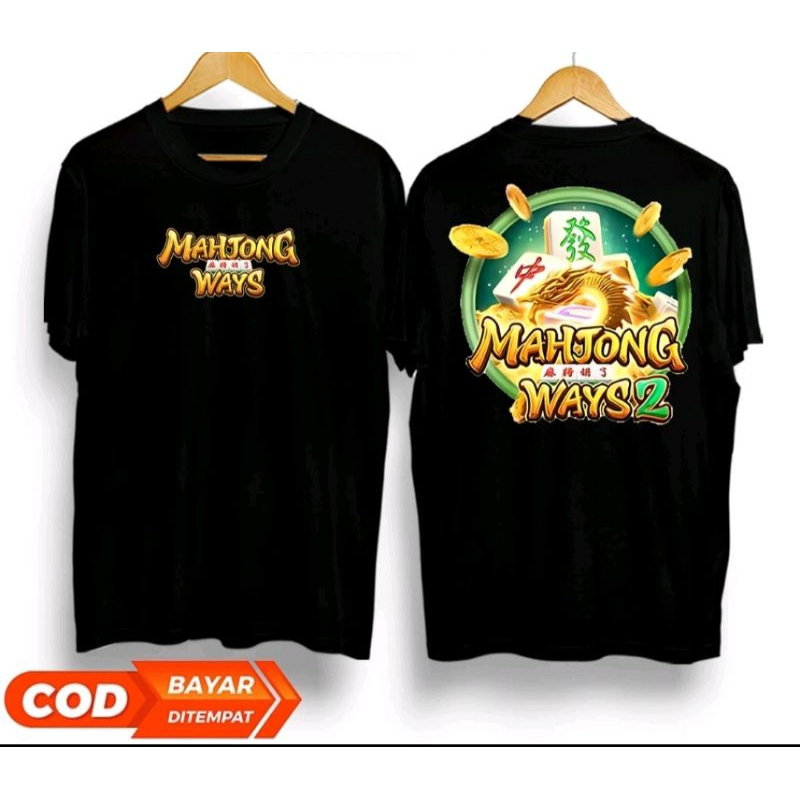 KAOS MAHJONG WAYS 2 , ATASAN GAME SLOT, BAJU TSHIRT PRIA WANITA