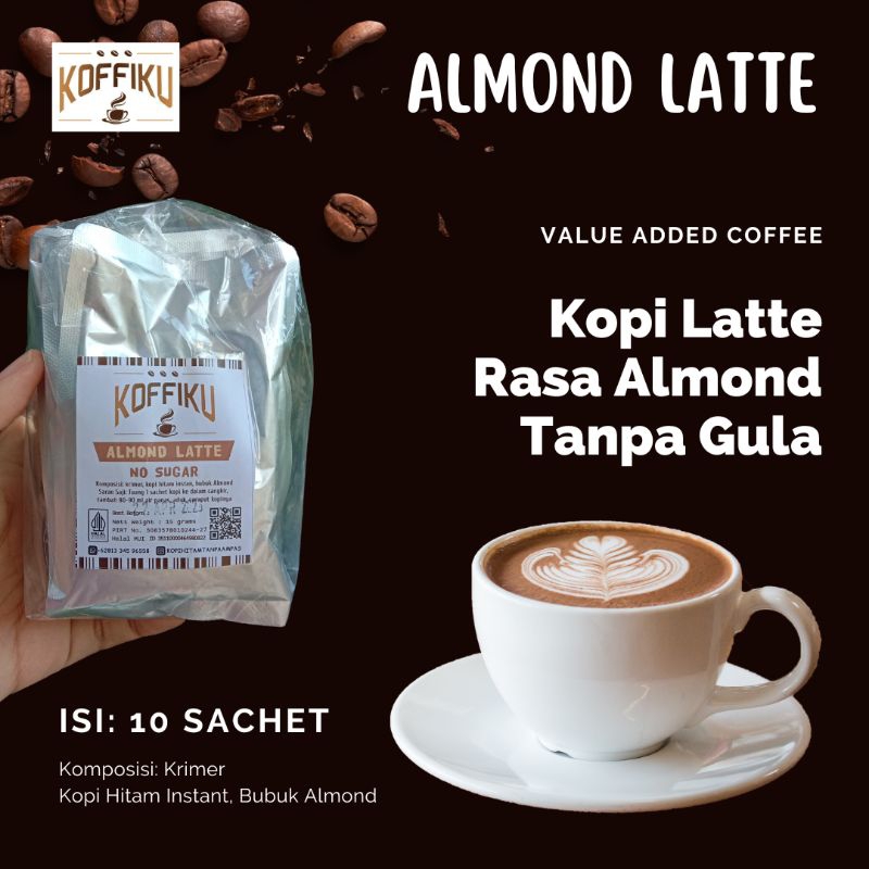 

KOFFIKU Kopi Almond Latte No Sugar 10 sachet