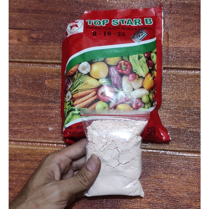 Repacking Pupuk Top Star B 8-10-25 100 Gram | Pupuk NPK | Pupuk Bunga Dan Buah | Pupuk Untuk Buah Da