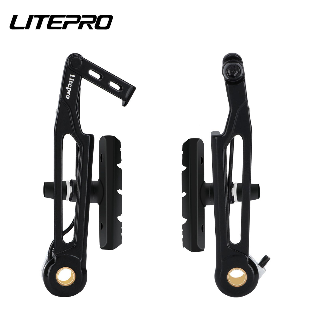 V Brake Litepro Set Long Kanvas Rem Hitam Sepeda Lipat Roadbike MTB Original