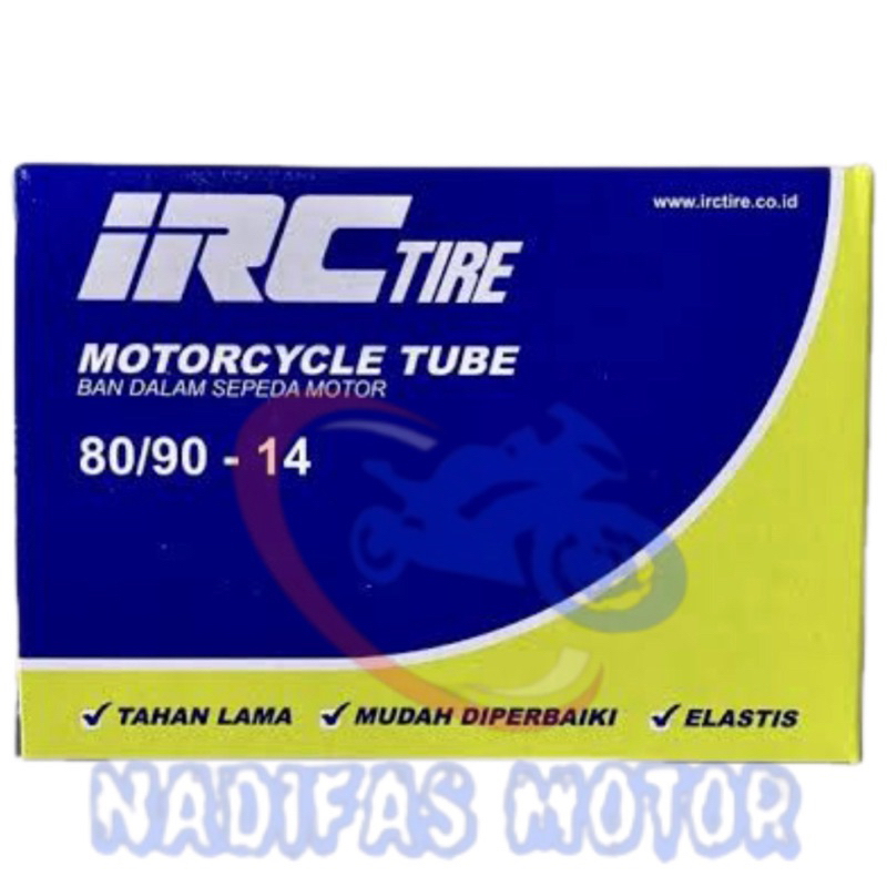 Ban Dalam IRC Original 80/90-14 Untuk Sepeda Motor Matic Ring 14