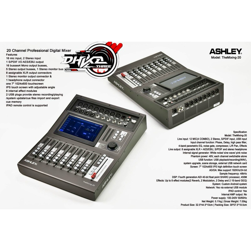 MIXER ASHLEY DIGITAL ASHLEY THE MIXING 20 / MIXER ASHLEY THE MIXING 20 DIGITAL / Mixer Ashley digita