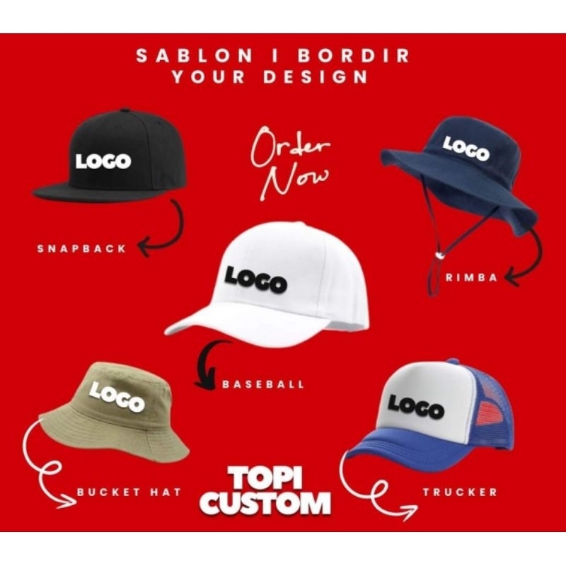 Topi Custom Topi Rimba Topi Pria Biasa Topi Snap Banck Topi Tracker