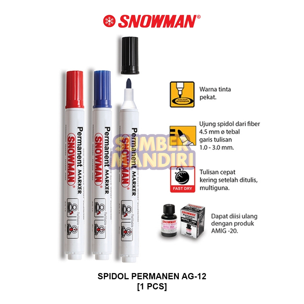 

Spidol Permanen SNOWMAN AG-12 Permanent Marker [1 PCS]