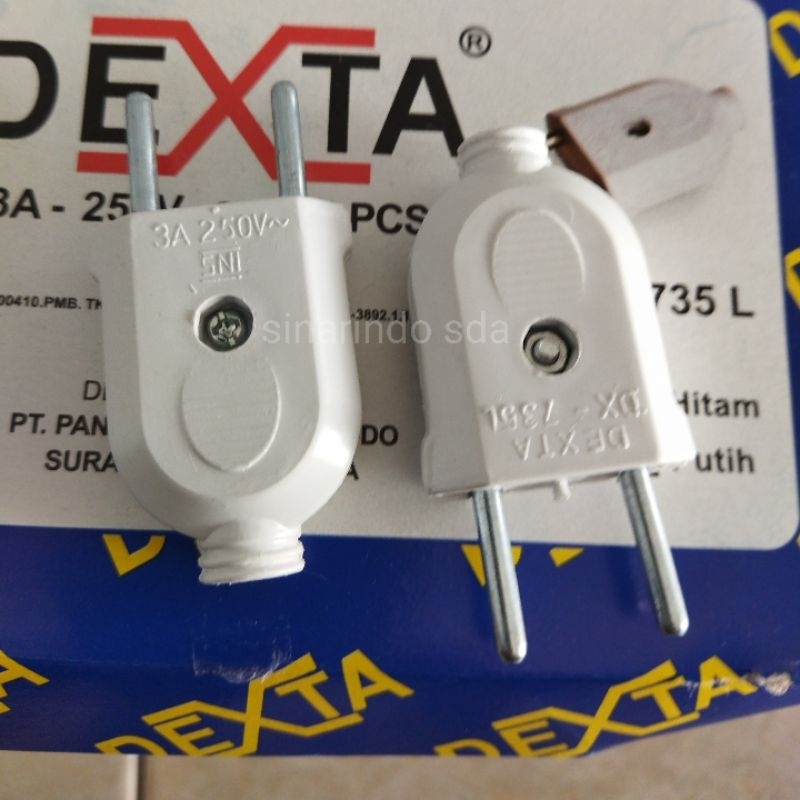 steker gepeng dexta pin Kuningan SNI putih