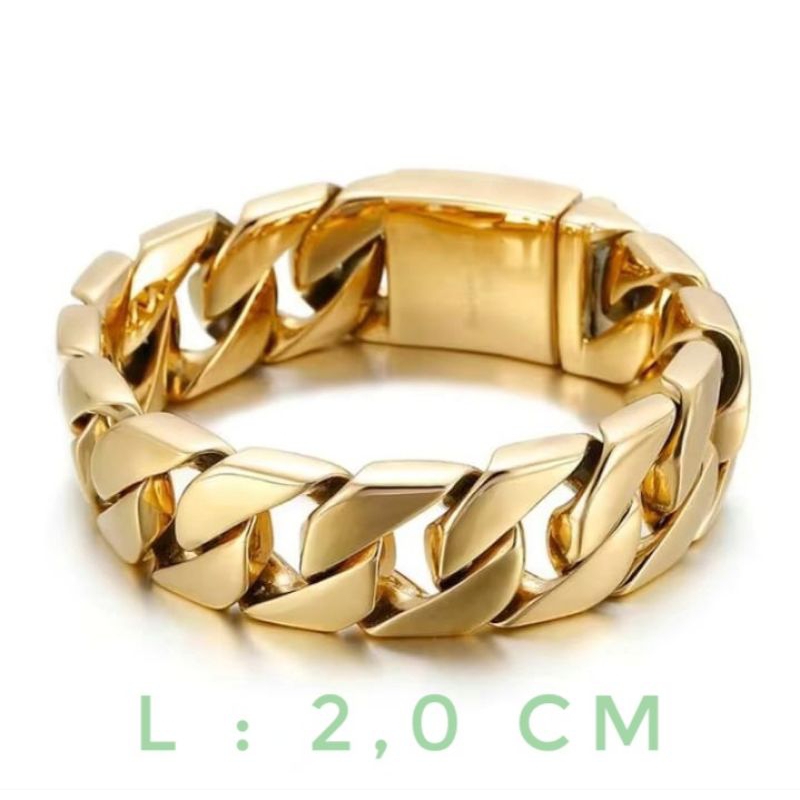 Gelang pria Rantai Scrub besar stainless steel best quality