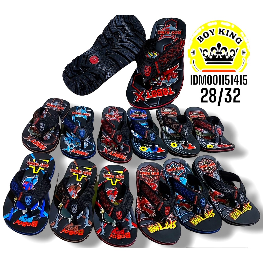 Sandal jepit Anak Boyking Karakter TAYO Kuat Dan Awet