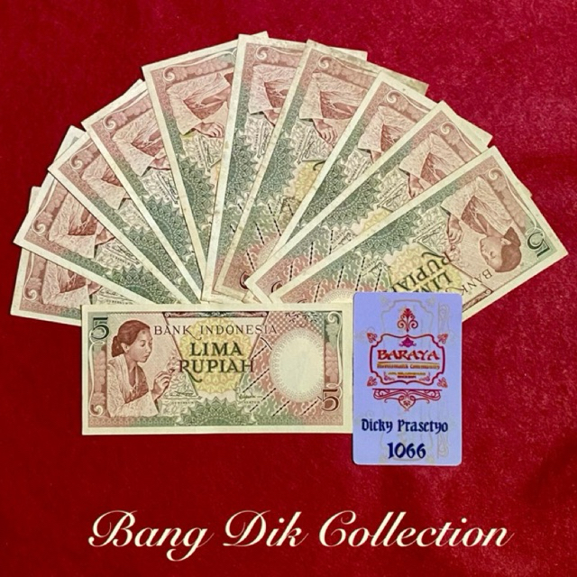 KUNO INDONESIA 5 RUPIAH SERI PEKERJA 1958