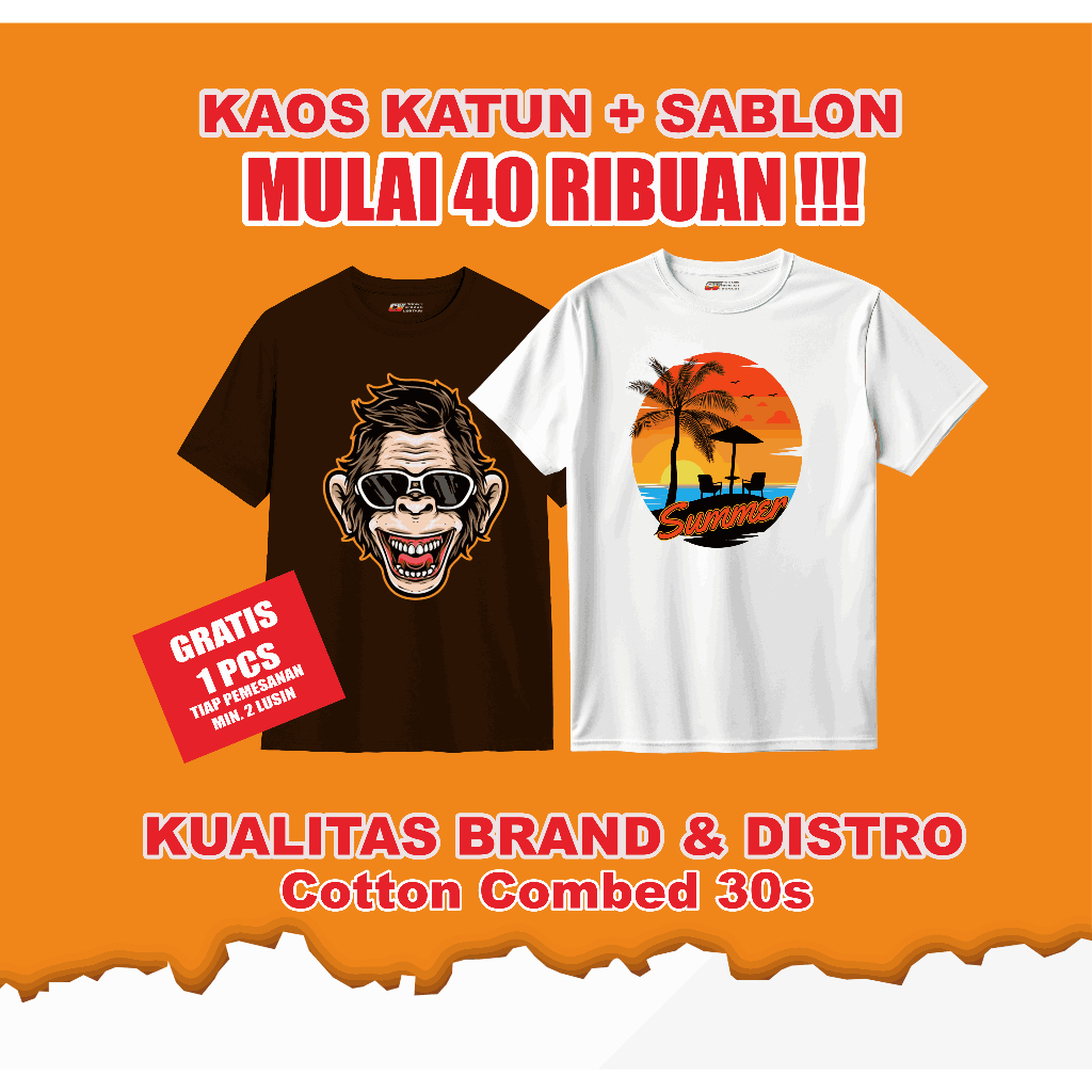KAOS CUSTOM SABLON DTF SATUAN | FOTO, LOGO, TULISAN BEBAS | SEHARI JADI CEPAT | FAMILY, COUPLE, BIRT