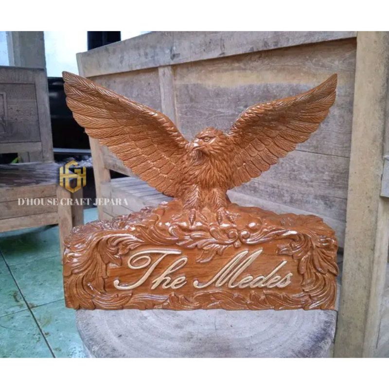 

Papan Nama Jabatan Model Burung Ukiran Cantik Kayu Jati Grade A Utuh