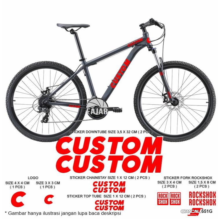 Stiker Sepeda MTB Custom