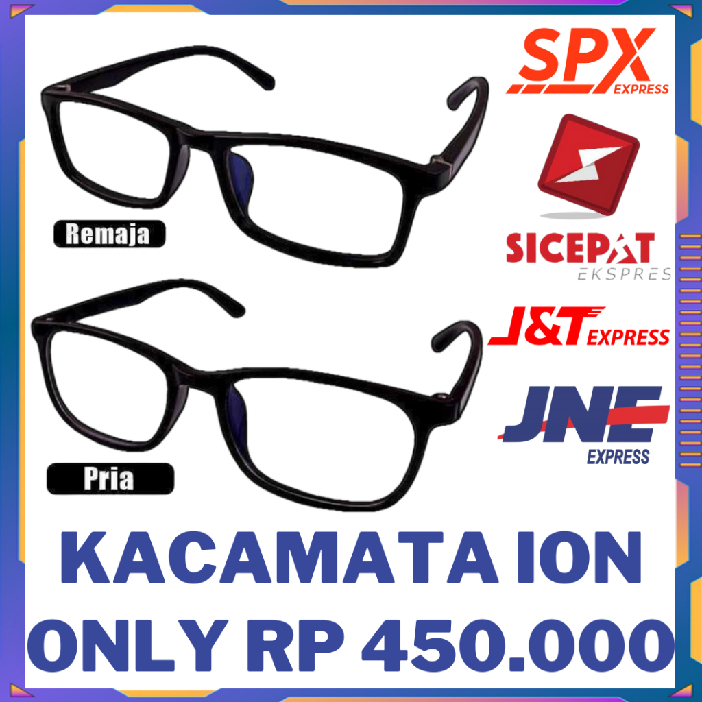 KK Kacamata ION untuk Pria Wanita Remaja ANTI RADIASI ORIGINAL KK INDONESIA