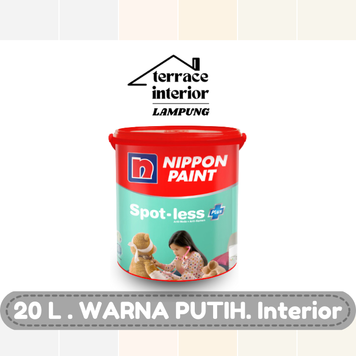 Cat Tembok Spotless Plus Nippon Paint Interior Warna Putih 20 Liter