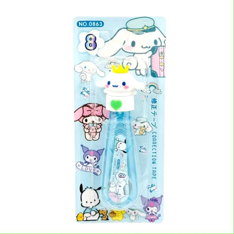 

Correction Tape / Tip-Ex Kertas Anak Boneka Sanrio My Melody Kuromi Cinnamorol Pompompurin