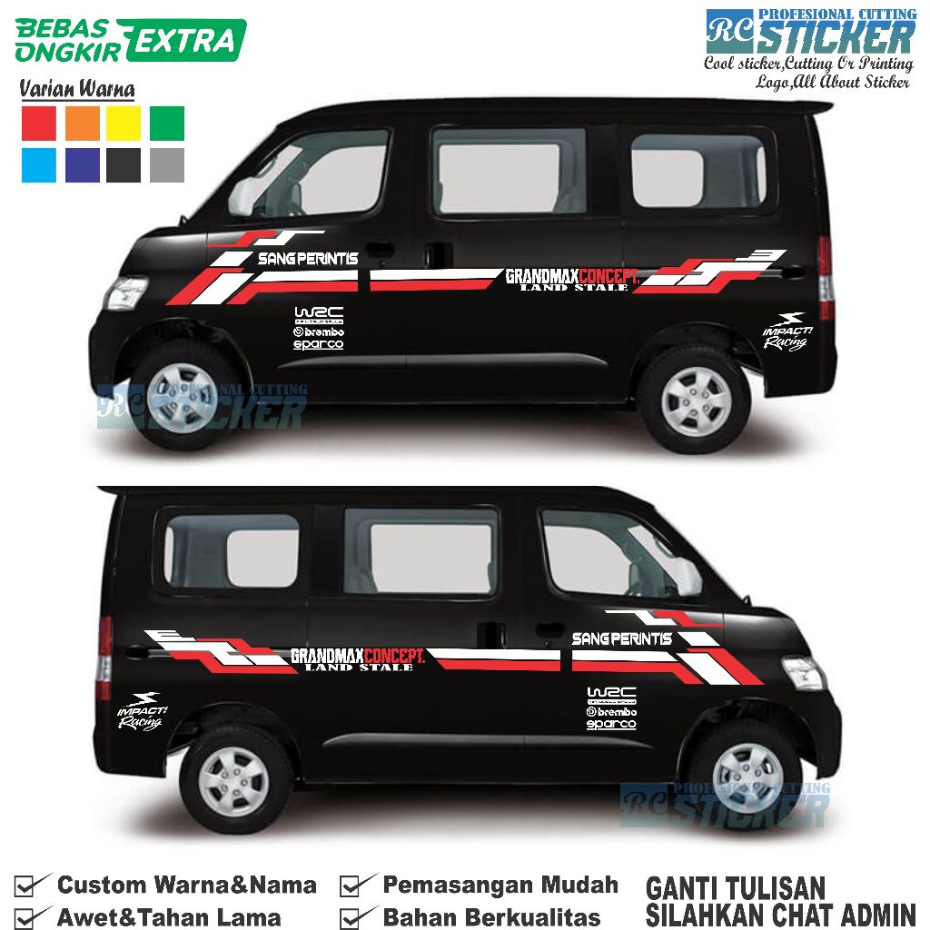 stiker mobil daihatsu granmax minibus sticker minibus granmax stiker granmax sticker mobil variasi m