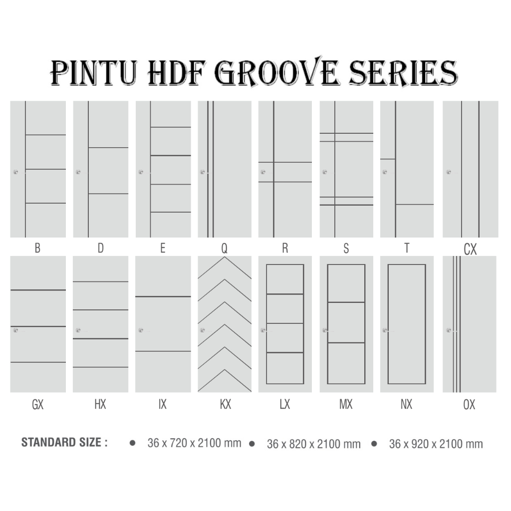 Pintu Kayu, Pintu Kamar, Pintu Rumah, Pintu HDF Groove, Tali Air, pintu sleding sliding