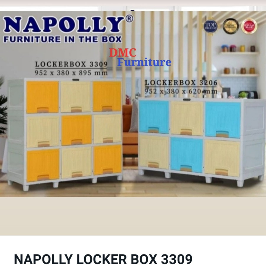 Locker box Lemari Baju Lemari Plastik Lemari Serbaguna Napoly