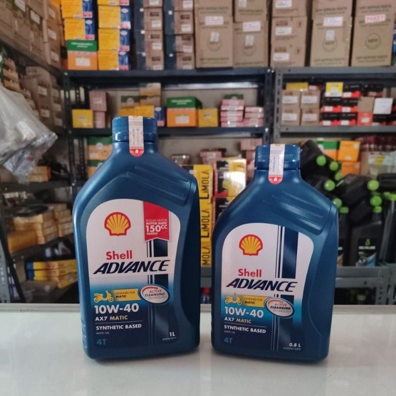 100% Original shell advance Ax7 10W 40 30 4T 1 L biru shel sel oli oil mesin motor bebek matic metic