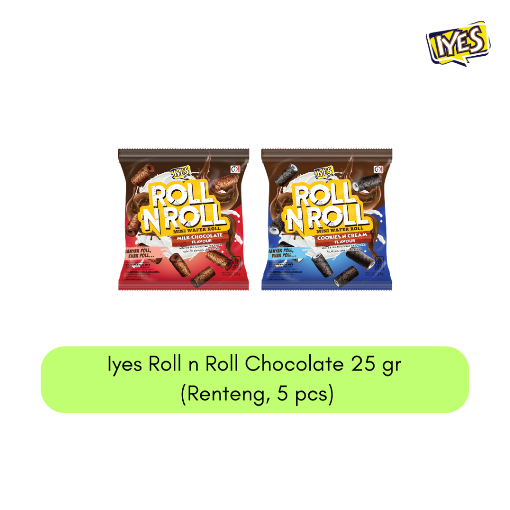 

Iyes Roll n Roll 25 gr (Wafer Roll) - 5 pcs (renteng)