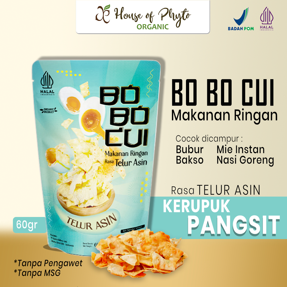 

Bobocui Crackers Salted Egg ORGANIUM Kerupuk Pangsit Rasa Telur Asin - 60g