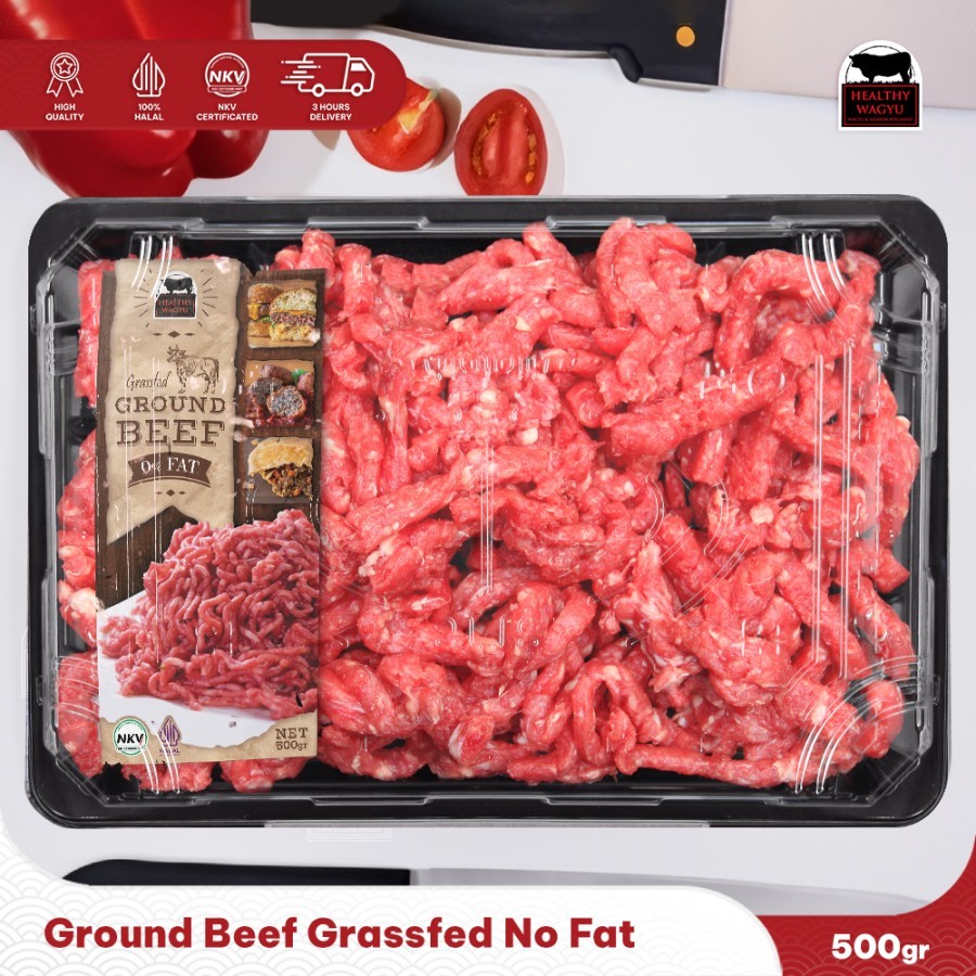 

Grassfed Ground Beef No Fat Daging Sapi Giling Tanpa Lemak 500gr