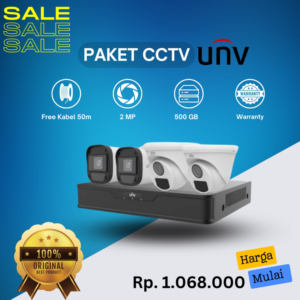 PAKET CCTV MURAH AHD 2MP UNV