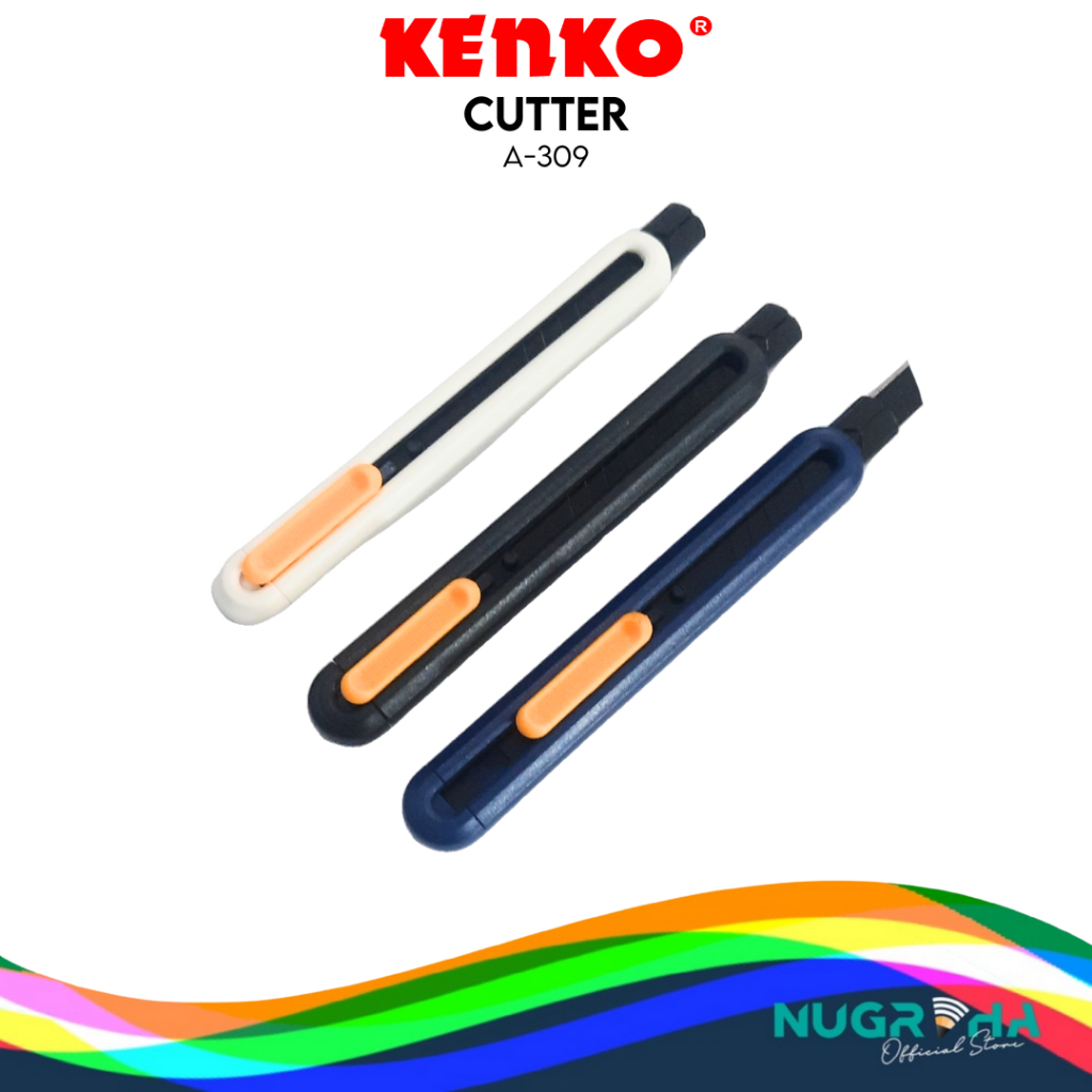 

Kenko Cutter Hitam / Pemotong Kertas A-309 (9Mm Blade)