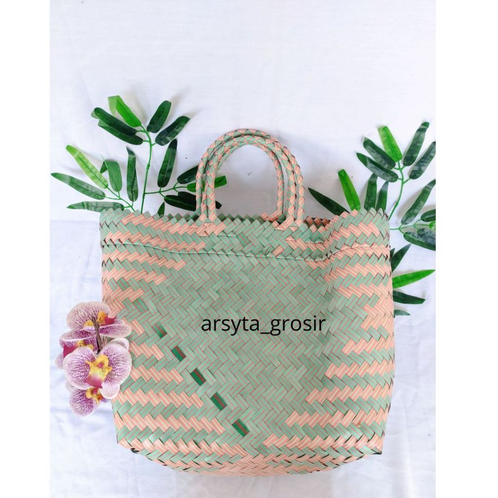 Tas Belanja Serbaguna/Tas Anyam Plastik /Tas Pasar Anyam Premium