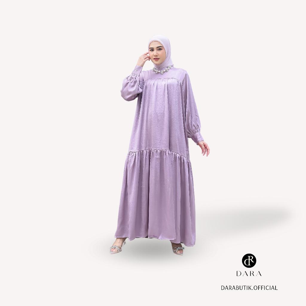 Dara Gamis Dewasa Madina Amanda Silk Warna Lilac All Size