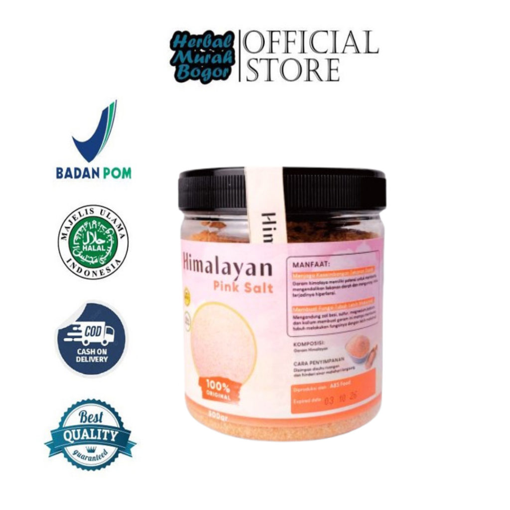 

Himalayan Pink Salt Garam Natural Himalaya Kemasan Toples 500gr