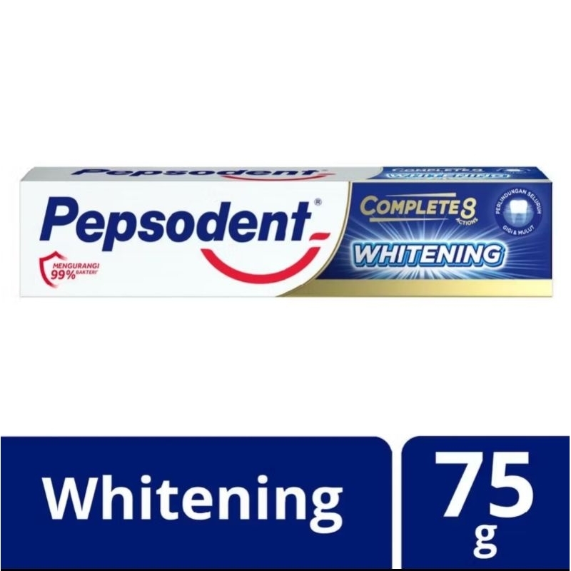 pepsodent complete 8 action  whitening 75gr