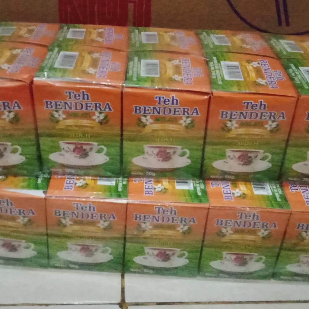 

Teh bendera bubuk aroma melati isi 10 kotak