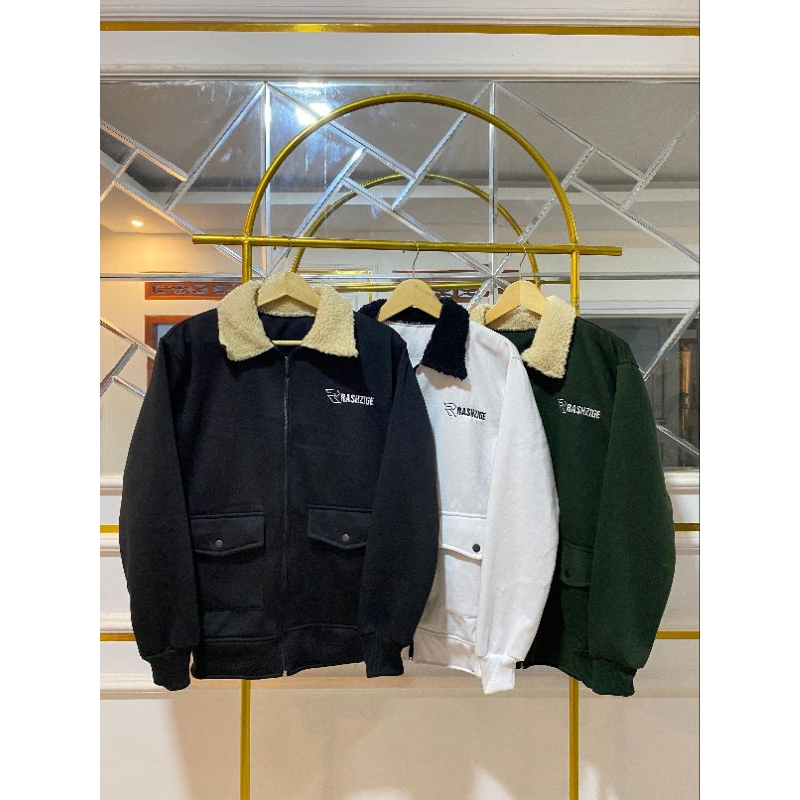 JAKET PRIA / LASKET  / SWEATER KERAH SHERPA / SWEATER ZIPPER / SWEATER RUGBY FULL ZIPPER