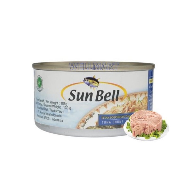 

Sunbell Tuna Kaleng 185g Ikan Tuna Potongan Dalam Minyak Sayur