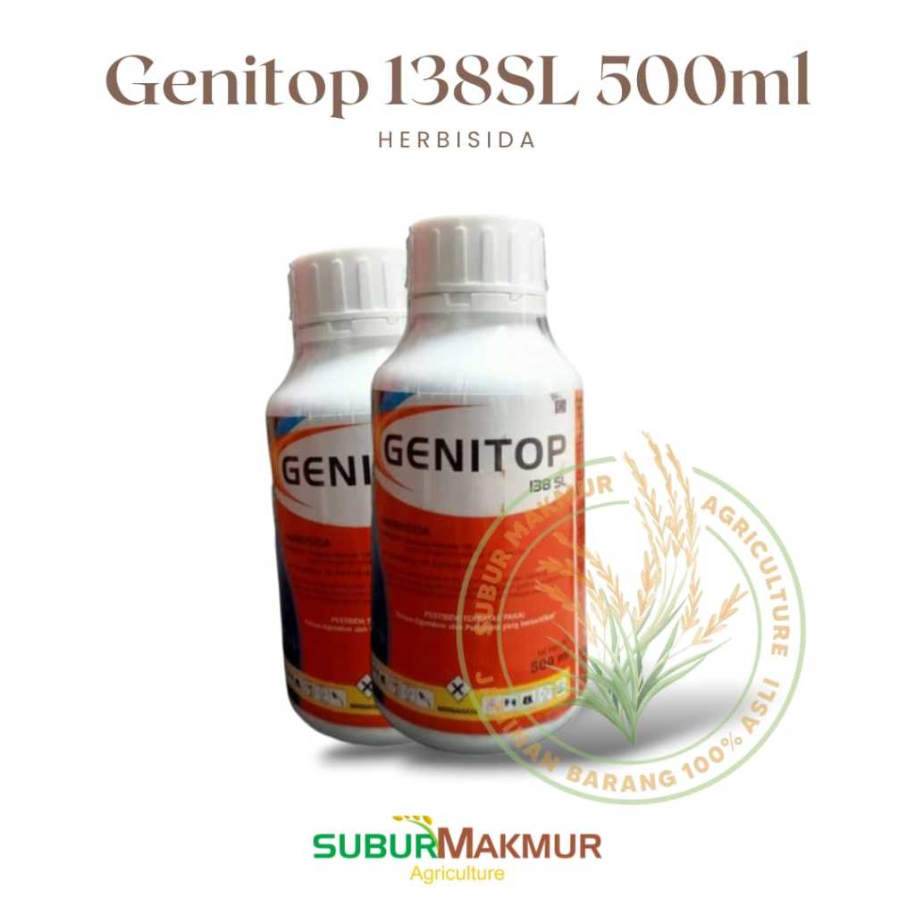 Herbisida Genitop 138SL 500ML Parakuat Diklorida Pengendali Gulma Pembasmi Rumput Liar