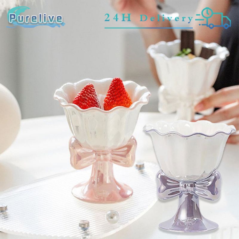 Gelas Es Krim Gelas Ice Cream Keramik Gelas Sundae Ice Cream Gelas Es Krim Estetik