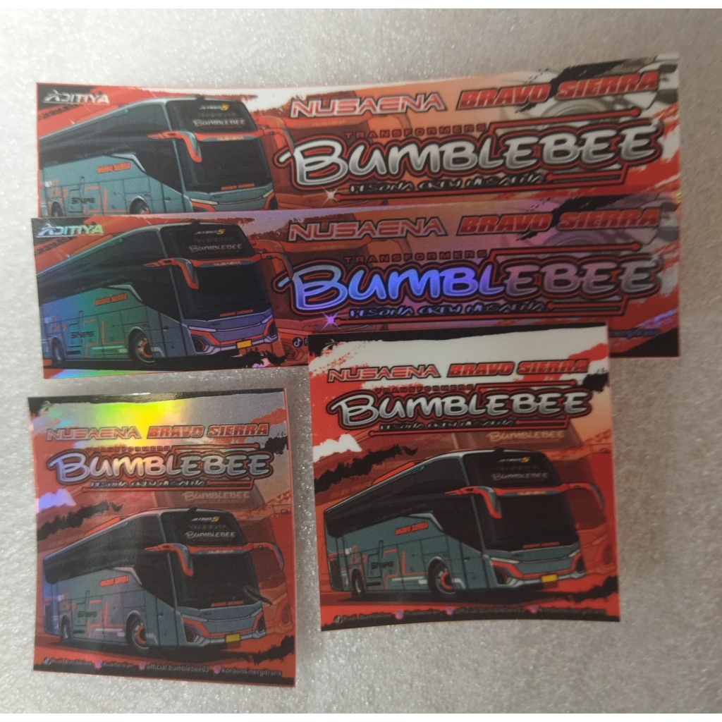 STIKER BASURI BUMBLEBEE ORANGE ASLI PO