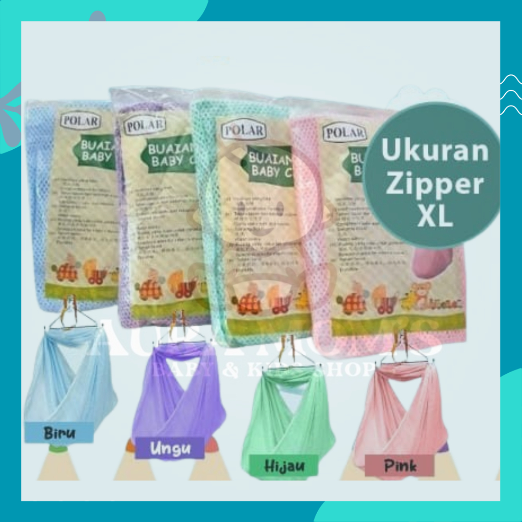 POLAR - KAIN AYUNAN BAYI JUMBO BUAIAN BAYI UK ZIPPER XL POLAR