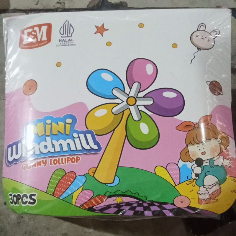 

Permen Lunak Aneka Rasa Mini Windmill Gummy Lolipop isi 30pcs