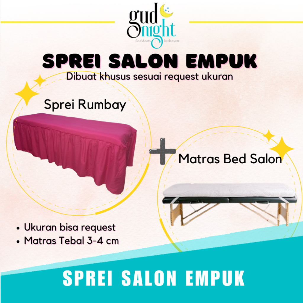 SPREI EMPUK ISI DAKRON | SPREI SALON EMPUK | SPREI SPA EMPUK