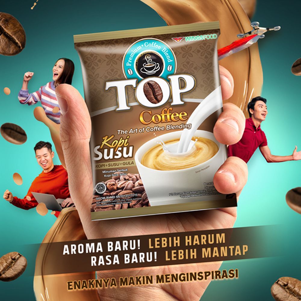 

Top coffee kopi susu gula 31gr isi 10 sachet