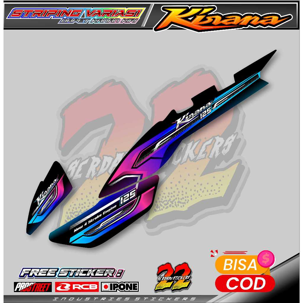 STRIPING VARIASI HONDA KIRANA 125 / STICKER LIST VARIASI MOTOR HONDA KIRANA 125