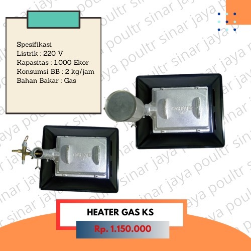 Heater Gas KS Untuk Pemanas Kandang Ayam / Gasolec