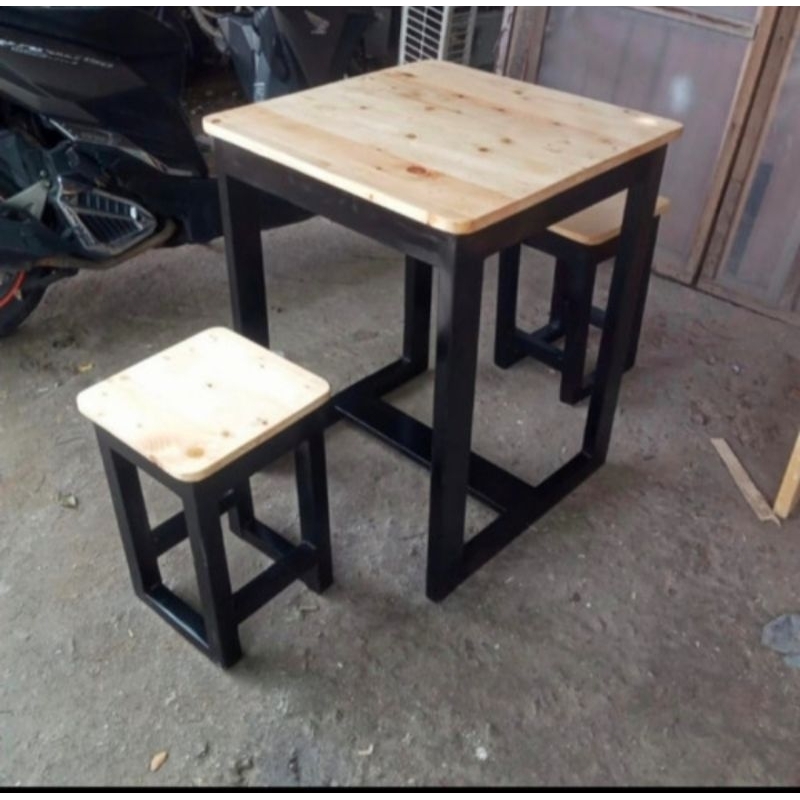 meja makan + 2 kursi